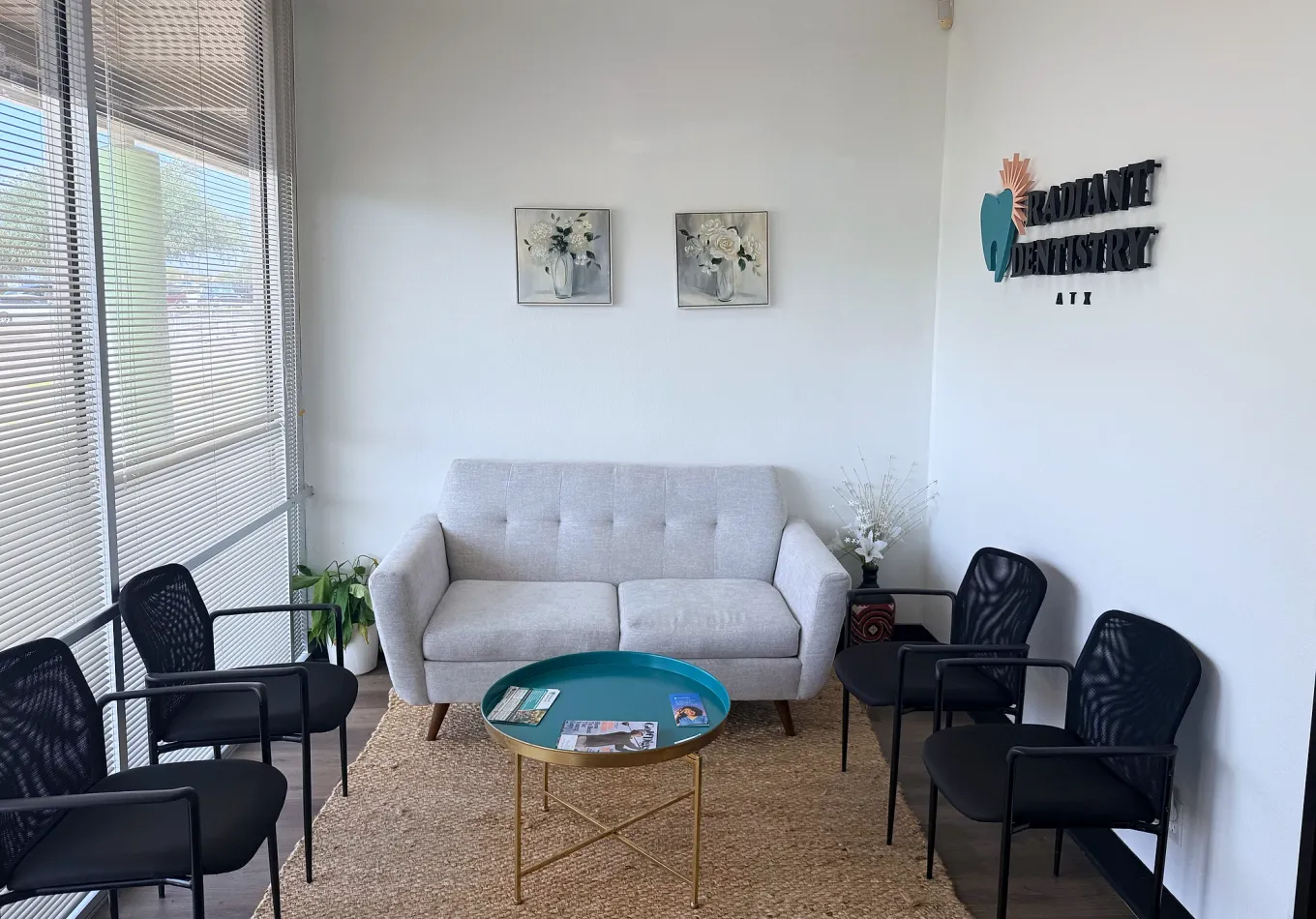 The reception area at Radiant Dentistry ATX